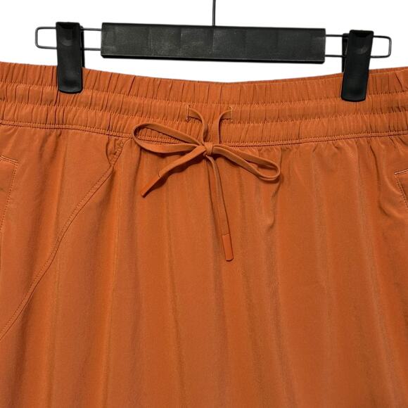 Athleta Arrival Midi Skirt Women's Sz 14 Clay Drawstring Athleisure Earthy - Picture 5 of 6